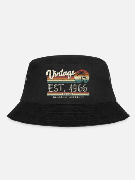 1966 Born Vintage Geburtstagsgeschenk - Bucket Hat - Schwarz