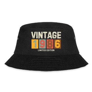 Vintage 1986 Limited Edition Classic original gift - Bucket Hat - black - Front - Lela (165cm)