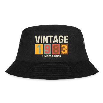 Vintage 1983 Limited Edition Classic original gift - Bucket Hat - black - Front - Lela (165cm)