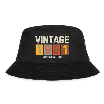 Vintage 1981 Limited Edition Classic original colo - Bucket Hat - black - Front - Lela (165cm)