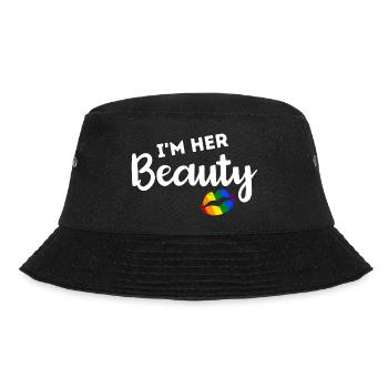 LGBT Pride Rainbow Couples Lesbians I'm Her Beauty - Bucket Hat - black - Front - Lela (165cm)