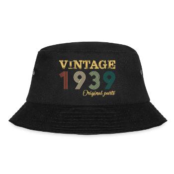 Vintage 1939 Original Parts Year Of Birth Birthday - Bucket Hat - black - Front - Lela (165cm)