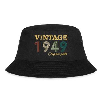 Vintage 1949 Original Parts Year Of Birth Birthday - Bucket Hat - black - Front - Lela (165cm)