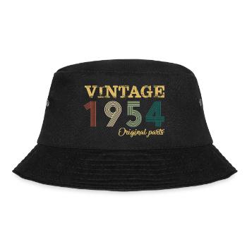 Vintage 1954 Original Parts Year Of Birth Birthday - Bucket Hat - black - Front - Lela (165cm)