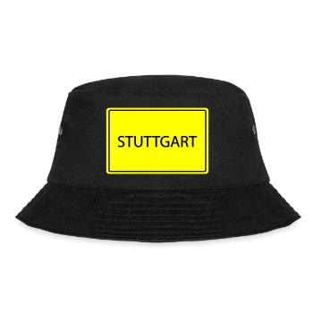 ortsschild stuttgart - Bucket Hat - Schwarz - Vorne - Lela (165cm)