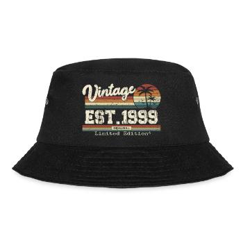 1999 Vintage Vintage Retro Birthday Gift - Bucket Hat - black - Front - Lela (165cm)