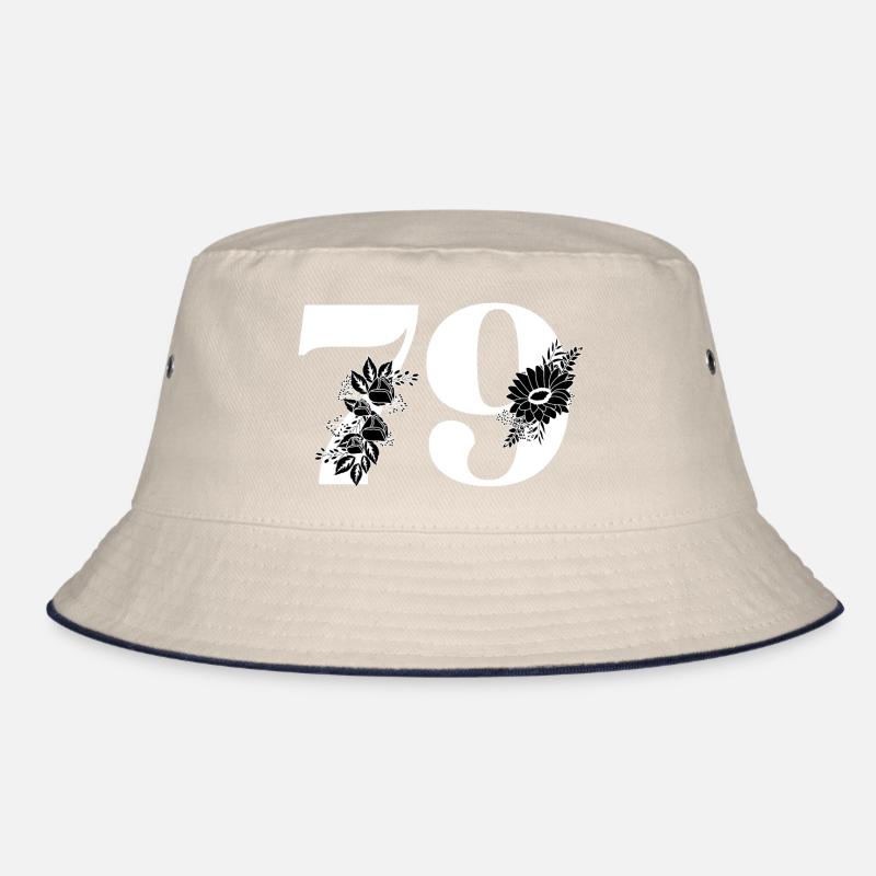 Nummer 79 Schwarze Blumen - 79. Blumengeburtstag Bucket Hat