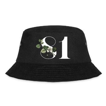 Numéro 81 floral vert - 81e anniversaire floral - Bob - noir - Devant - Lela (165cm)