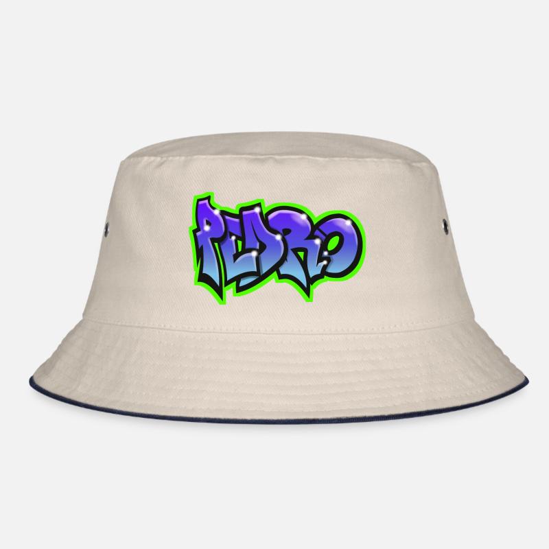PEDRO graffiti sweatshirt hat teeshirt blue Bucket Hat