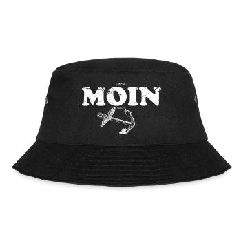 Once Moin is enough - funny North German saying - Bucket Hat - black - Front - Lela (165cm)