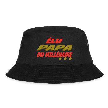 Gewählter PAPA des Jahrtausends - Bucket Hat - Schwarz - Vorne - Lela (165cm)