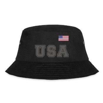 TEAM United States American Flag Banner Over Font - Bucket Hat - black - Front - Lela (165cm)