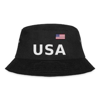 ÉQUIPE Bannière du drapeau américain des États-Unis sur la police - Bob - noir - Devant - Lela (165cm)
