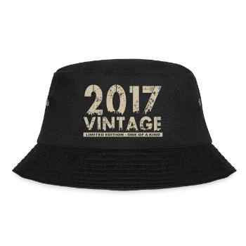 Jahrgang 2017 Bursdag - Unikat - Bucket Hat - Schwarz - Vorne - Lela (165cm)