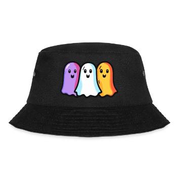 Geister Halloween Bunt - Bucket Hat - Schwarz - Vorne - Lela (165cm)