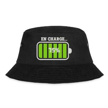 Akku bei 75 % Ladung - Bucket Hat - Schwarz - Vorne - Lela (165cm)
