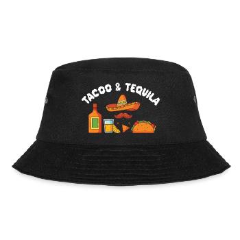 Tacos & Tequila Funny Taco Lover Saying Slogan - Bucket Hat - black - Front - Lela (165cm)