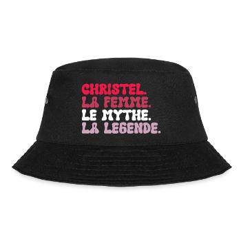 Christel the Woman the Myth the Legend Gift - Bucket Hat - black - Front - Lela (165cm)