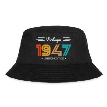 1947 - Jahrgang 1947 - Jahrgang 1947 - Bucket Hat - Schwarz - Vorne - Lela (165cm)