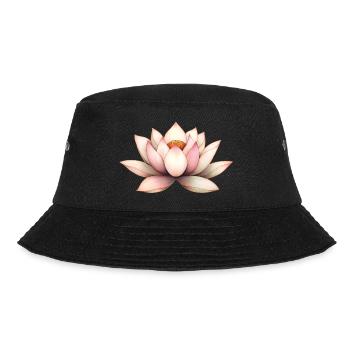 Lotusblüte - Bucket Hat - Schwarz - Vorne - Lela (165cm)