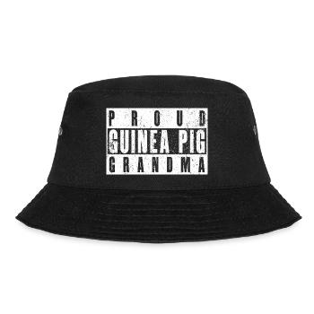 Stolze Meerschweinchen-Oma - Bucket Hat - Schwarz - Vorne - Lela (165cm)