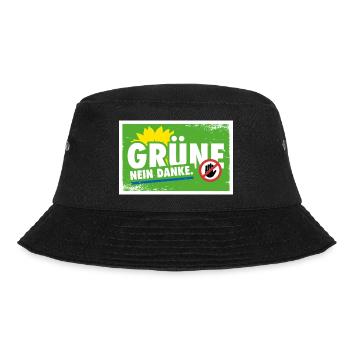Grüne - Nein Danke. - Bucket Hat - Schwarz - Vorne - Lela (165cm)