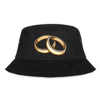 Wedding Wedding Rings - Bucket Hat - black - Front - Lela (165cm)