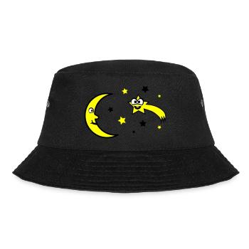 mond und sterne - Bucket Hat - Schwarz - Vorne - Lela (165cm)