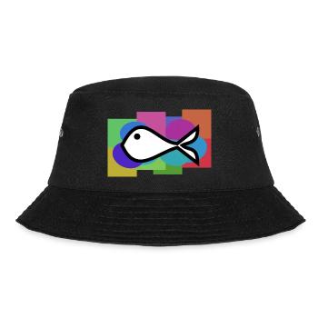 FISCH. SARDINE. APRILSCHERZ. MEER. OZEAN - Bucket Hat - Schwarz - Vorne - Lela (165cm)