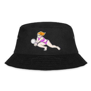 Volleyball Sports Girls - Bucket Hat - black - Front - Lela (165cm)