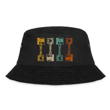 Retro Automechaniker - Bucket Hat - Schwarz - Vorne - Lela (165cm)
