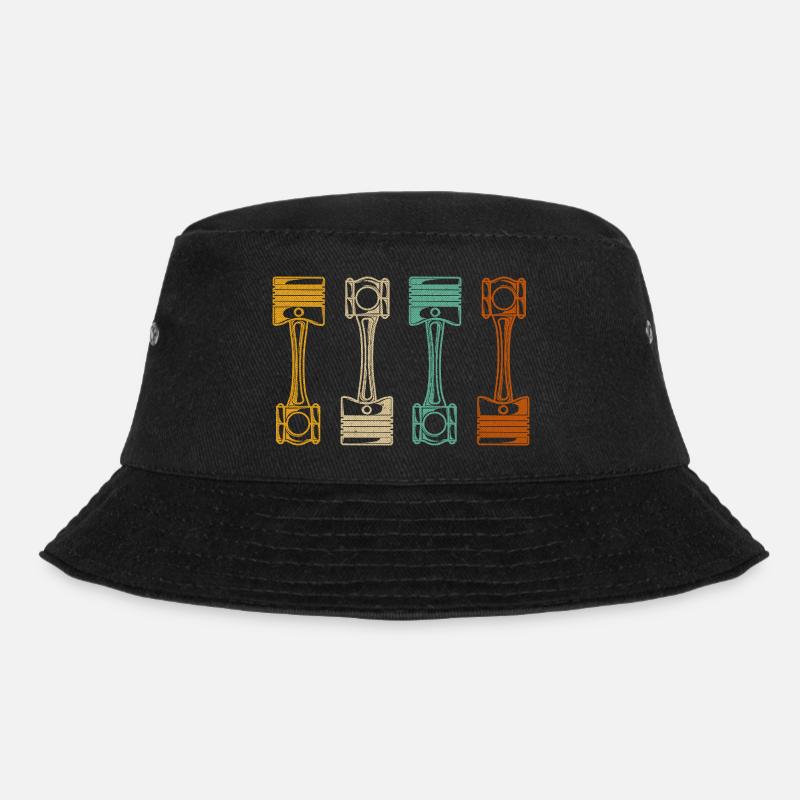 Retro Car Mechanic - Bucket Hat - black