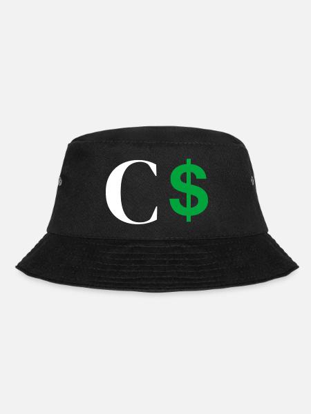 Buchstabe c Dollar - Bucket Hat - Schwarz