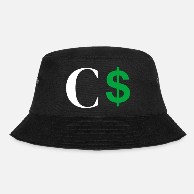 Buchstabe c Dollar - Bucket Hat - Schwarz