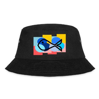 FISH. SARDINE. APRIL FOOL. SEA. OCEAN - Bucket Hat - black - Front - Lela (165cm)