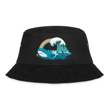 Pride Blahaj with Rainbow - Bucket Hat - black - Front - Lela (165cm)