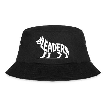 Leader - Motivational Wolf Logo - Bucket Hat - black - Front - Lela (165cm)