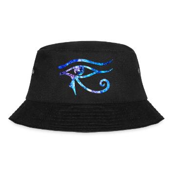 Cosmic Eye Of Horus - Blaue und Lila Version - Bucket Hat - Schwarz - Vorne - Lela (165cm)