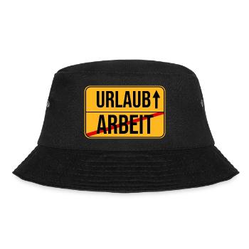 Urlaub Arbeit Wegweiser Design - Bucket Hat - Schwarz - Vorne - Lela (165cm)