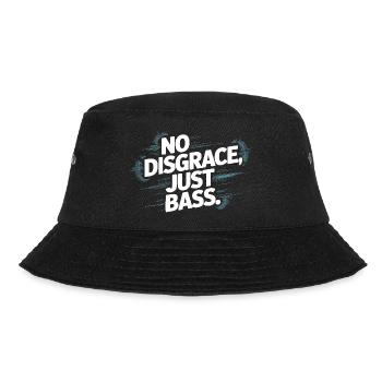 Keine Schande, nur Bässe fett - Bucket Hat - Schwarz - Vorne - Lela (165cm)