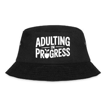 Erwachsenwerden im Gange - Bucket Hat - Schwarz - Vorne - Lela (165cm)