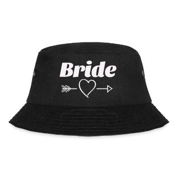 Bridal Heart Arrow Design - Bucket Hat - black - Front - Lela (165cm)