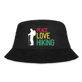 Peaceful Hiking Life Nature Trail Explorer Fan - Bucket Hat - Schwarz - Vorne - Lela (165cm)