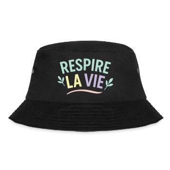 Atmen Sie Leben ein - Bucket Hat - Schwarz - Vorne - Lela (165cm)