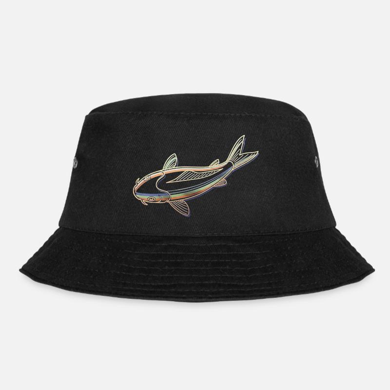 Iridescent Koi Fish – Colorful and Elegant - Bucket Hat - black