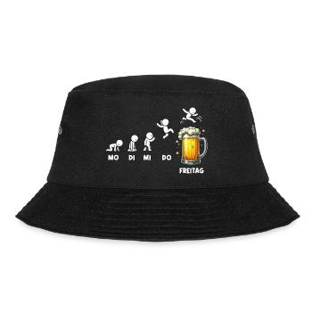 Freitag Wochenende Bierliebhaber Biertrinker - Bucket Hat - Schwarz - Vorne - Lela (165cm)