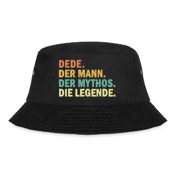 Türk Dede(Opa). Der Mann. Der Mythos. Die Legende - Bucket Hat - Schwarz - Vorne - Lela (165cm)