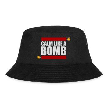 Calm Like Bomb Paradox Irony Humor Explosive Joke - Bucket Hat - black - Front - Lela (165cm)