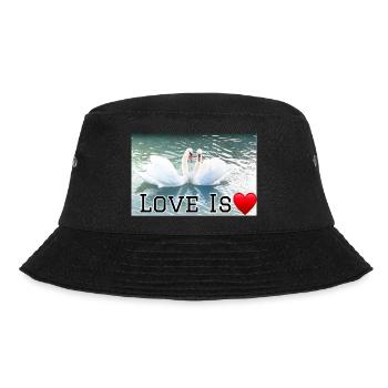 Love is Swan's Heart - Bucket Hat - black - Front - Lela (165cm)