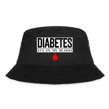 Diabetes It's in My Blood Emblem - Bucket Hat - black - Front - Lela (165cm)